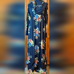 MOTHER BEE long-sleeve maxi maternity dress